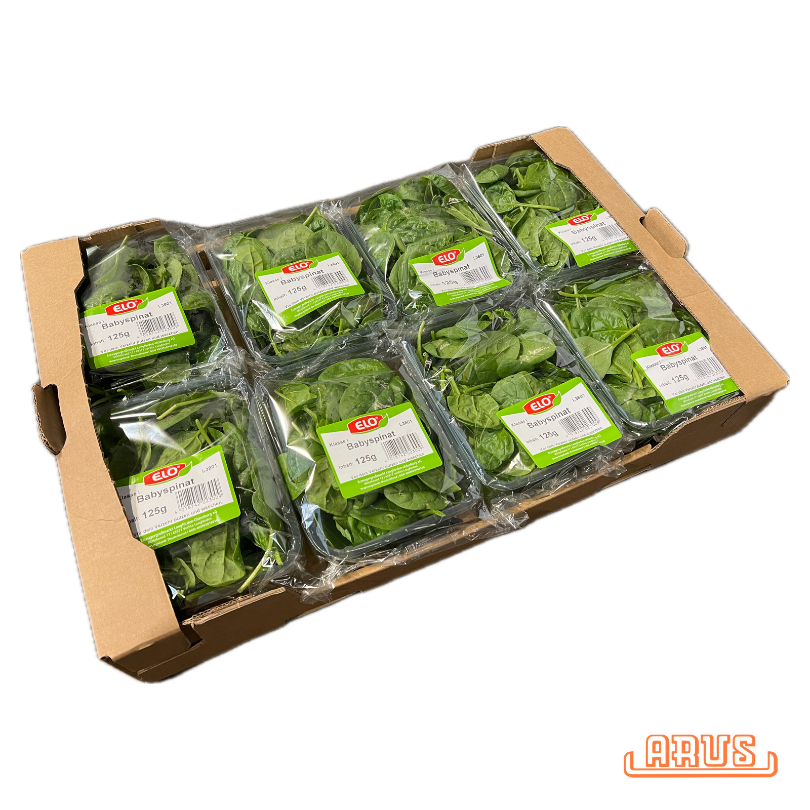 Spinat Schalen 8x125g -dtsch..-