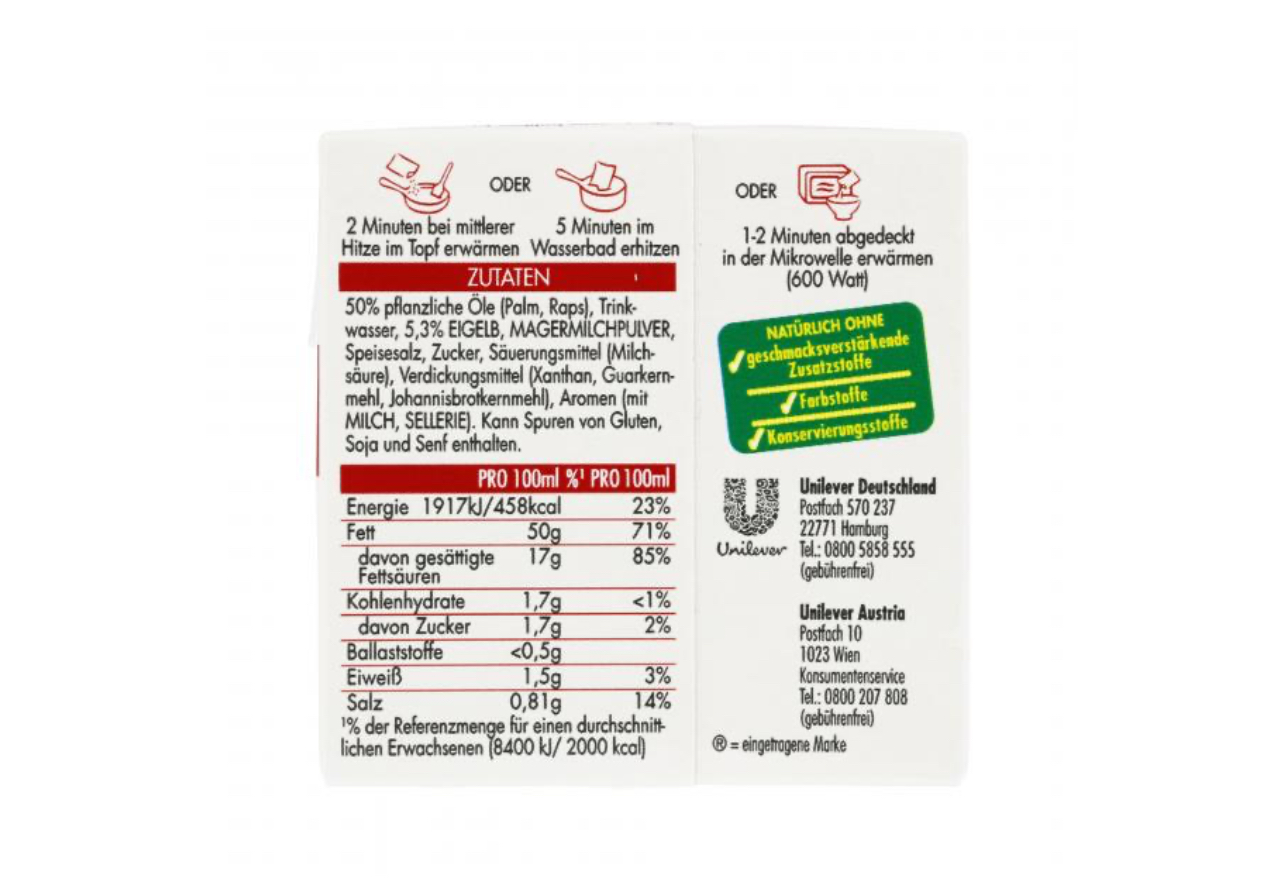 Sauce Hollandaise "Lukull" 12x250ml