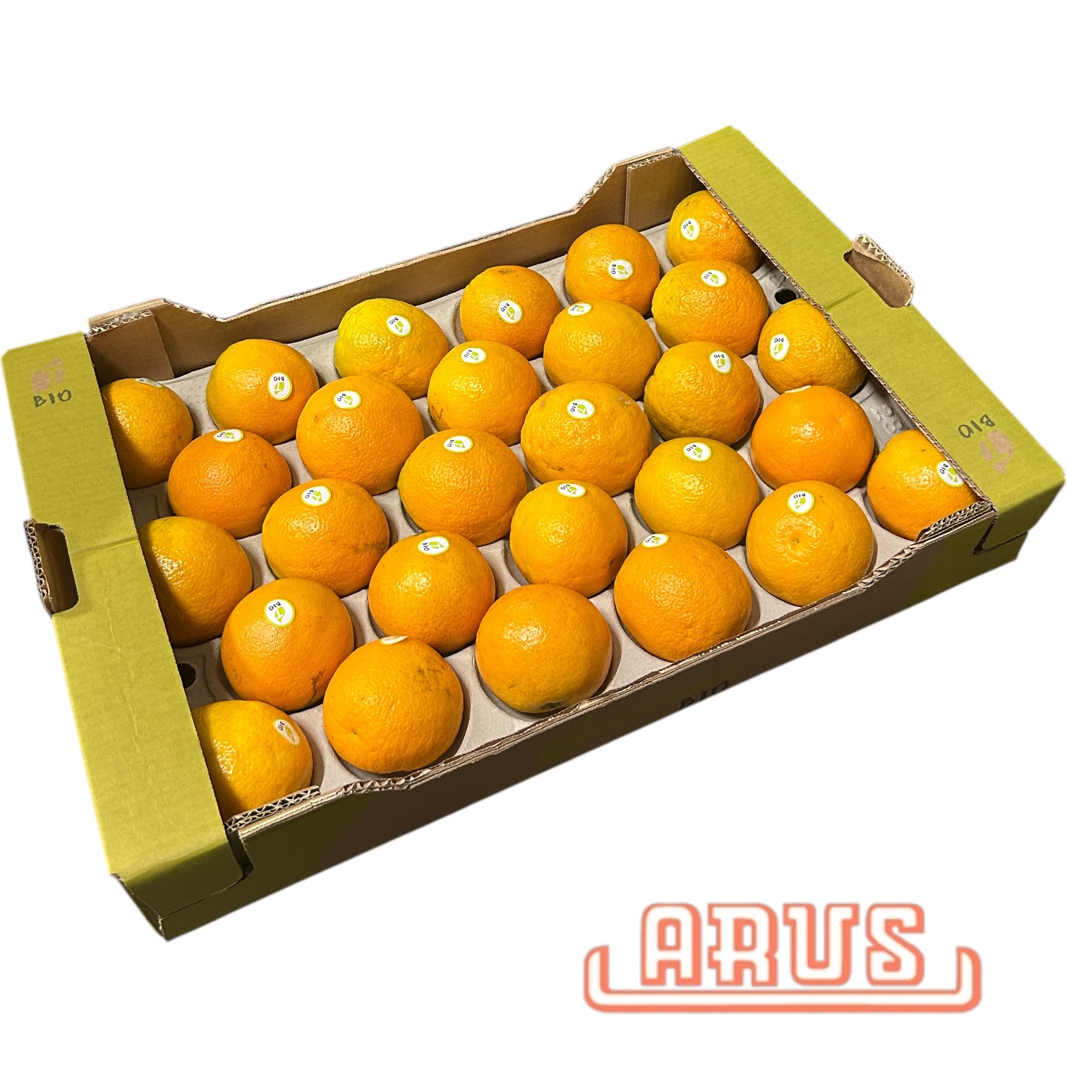 Bio Orangen "gelegt, aus ökologischem Anbau" 8kg 25er