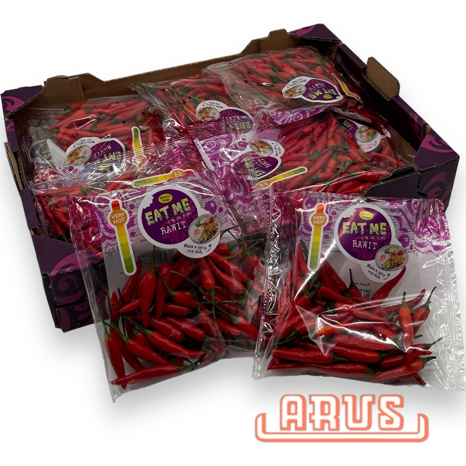 Chilli Schoten "rot, gepackt" 12x100g